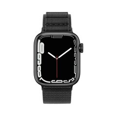 Alpine strap with steel buckle for Apple Watch 42|44|45|49 mm - black цена и информация | Аксессуары для смарт-часов и браслетов | kaup24.ee