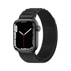 Alpine strap with steel buckle for Apple Watch 42|44|45|49 mm - black цена и информация | Аксессуары для смарт-часов и браслетов | kaup24.ee