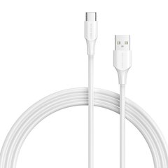 USB 2.0 A to USB-C 3A Cable Vention CTHWH 2m White цена и информация | Кабели для телефонов | kaup24.ee