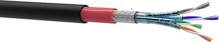 CAT 7 Laying Cable Cable Cable Cable Cable Кабель Black Outdoor UV за пределами 50 м цена и информация | Кабели и провода | kaup24.ee