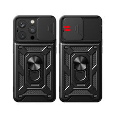 Чехол Hybrid Armor Camshield с подставкой и чехлом для камеры для iPhone 15 Pro — черный цена и информация | Чехлы для телефонов | kaup24.ee