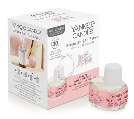 Õhuniisutaja lõhnatäidis Yankee Candle Serene Air Refil Tranquil Rose and Hibiscus, 17 ml цена и информация | Kodulõhnastajad | kaup24.ee