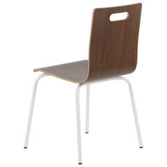 Lamineeritud vineerist tool Stema Werdi A, tumepruuni värvi, valge raam hind ja info | Söögilaua toolid, köögitoolid | kaup24.ee