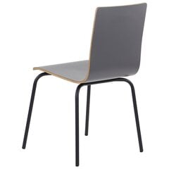 Lamineeritud vineerist tool Stema Werdi B, halli värvi, must raam hind ja info | Söögilaua toolid, köögitoolid | kaup24.ee