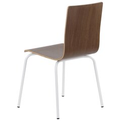 Lamineeritud vineerist tool Stema Werdi B, tumepruuni värvi, valge raam hind ja info | Söögilaua toolid, köögitoolid | kaup24.ee