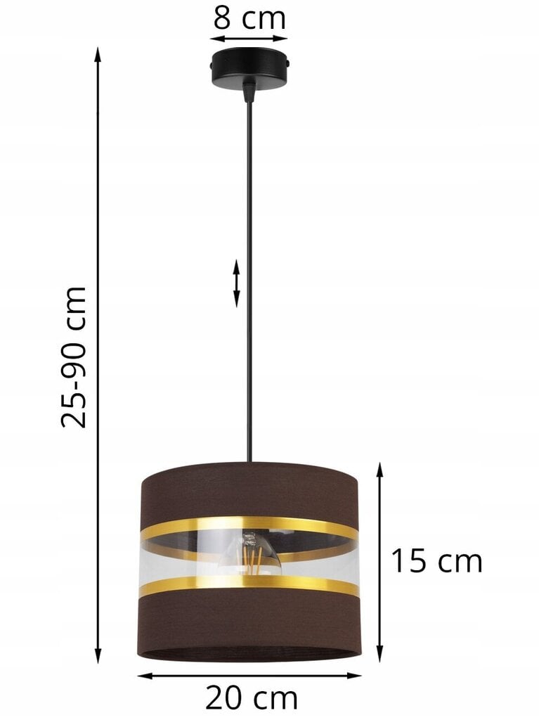 LightHome rippvalgusti Elegance Gold цена и информация | Rippvalgustid | kaup24.ee