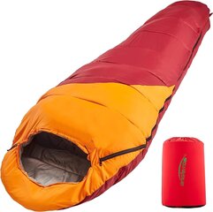 Спальный мешок 220 см, водонепроницаемый, красный/желтый цена и информация | Спальные мешки | kaup24.ee