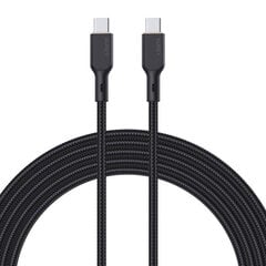 Cable Aukey CB-KCC101 USB-C to USB-C 1m (black) цена и информация | Зарядные устройства для телефонов | kaup24.ee