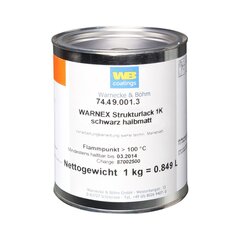 Краска структурная черная Warnex 0131 1кг. цена и информация | Краска | kaup24.ee