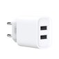 XO wall charger CE02C 2x USB 2,1A white hind ja info | Mobiiltelefonide laadijad | kaup24.ee