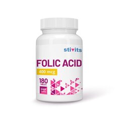 Toidulisand Stivits Foolhape 400 mcg, N180 hind ja info | Vitamiinid, toidulisandid, immuunsuse preparaadid | kaup24.ee