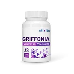 Toidulisand Stivits Griffonia + B6 + B3, Vegan Kapslid, N90 hind ja info | Vitamiinid, toidulisandid, immuunsuse preparaadid | kaup24.ee