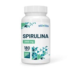 Toidulisand Stivits Spiruliin 3000 mg, vegan tabletid, N180 hind ja info | Vitamiinid, toidulisandid, immuunsuse preparaadid | kaup24.ee