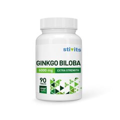 Toidulisand Stivits Ginkgo Biloba 6000 mg, vegan tabletid, N90 hind ja info | Vitamiinid, toidulisandid, immuunsuse preparaadid | kaup24.ee