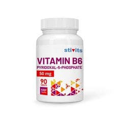 Toidulisand Stivits Vitamiin B6 50 mg Püridoksaal-5-fosfaat, vegan tabletid, N90 hind ja info | Vitamiinid, toidulisandid, immuunsuse preparaadid | kaup24.ee