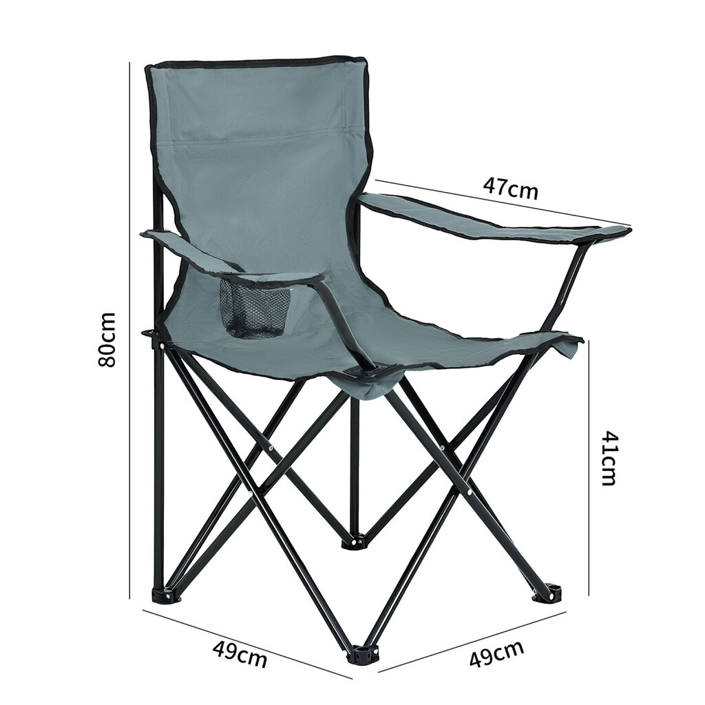 Matkatoolid Anter, 2 tk, hall, 80x49x49 cm hind ja info | Matkamööbel | kaup24.ee