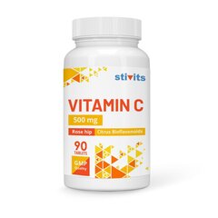 Toidulisand Stivits C-vitamiin 500 mg + Kibuvits + Tsitruselised bioflavonoidid, vegan tabletid, N90 hind ja info | Vitamiinid, toidulisandid, immuunsuse preparaadid | kaup24.ee