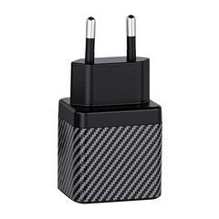 Wall charger INVZI GaN 2x USB-C, 45W, EU (black) цена и информация | Зарядные устройства для телефонов | kaup24.ee
