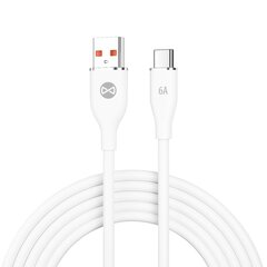 Forever cable USB - USB-C 1,0 m 6A white цена и информация | Кабели для телефонов | kaup24.ee