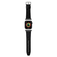 Karl Lagerfeld Saffiano Monogram strap for Apple Watch 38|40|41mm - black цена и информация | Аксессуары для смарт-часов и браслетов | kaup24.ee