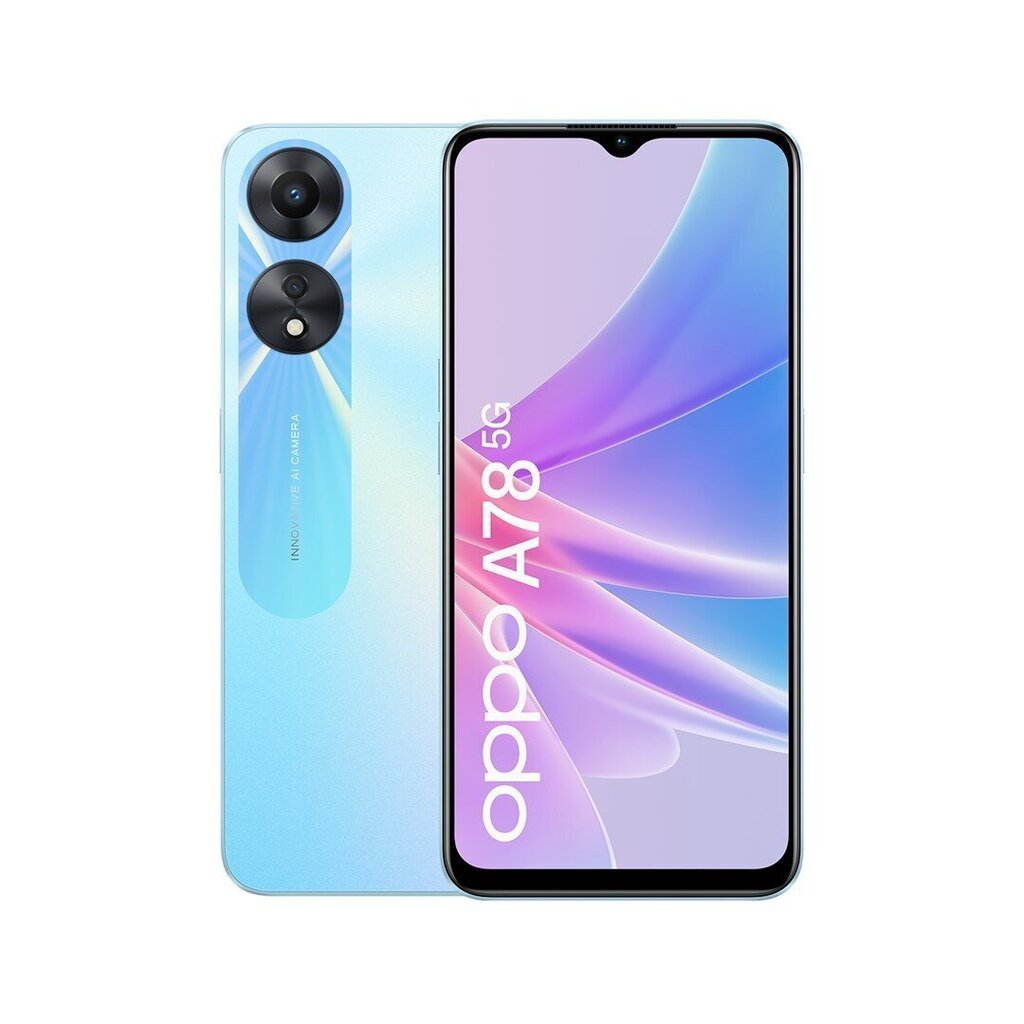 OPPO A78 5G 4/128GB Glowing Blue hind ja info | Telefonid | kaup24.ee