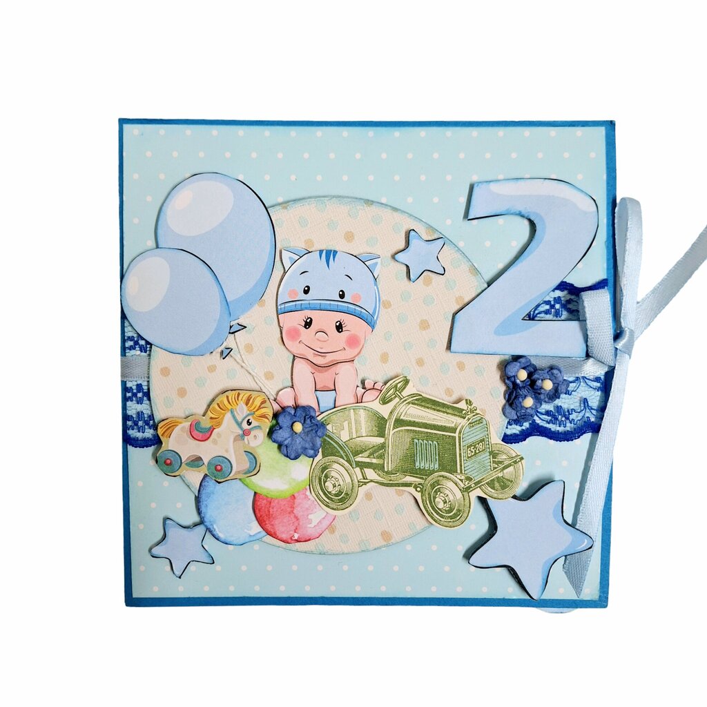 Käsitööna valmistatud sünnipäevakaart poisile, nr 2, 11644 hind ja info | Ümbrikud, postkaardid | kaup24.ee