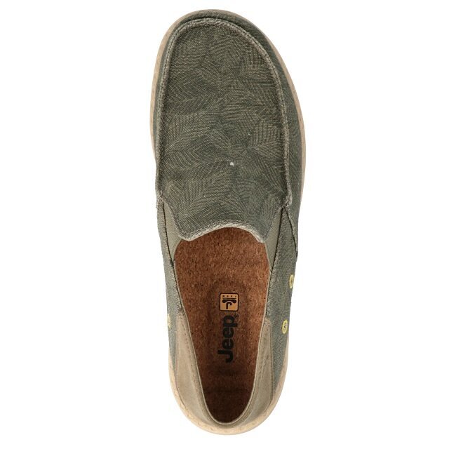 JEEP kingad meestele Samoa Slip On Print _ khaki цена и информация | Spordi- ja vabaajajalatsid meestele | kaup24.ee