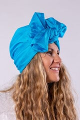 Siidist turban, helesinine hind ja info | Naiste mütsid ja peapaelad | kaup24.ee