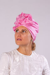 Siidist turban, heleroosa hind ja info | Naiste mütsid ja peapaelad | kaup24.ee