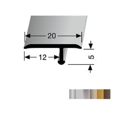 Alumiiniumprofiil katete ühendamiseks EB 291 F6 Kuberit, 270 cm, pronks hind ja info | Ühendusprofiilid | kaup24.ee