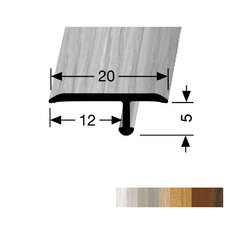 Алюминиевый профиль для соединения покрытий EB 291 H30 Kuberit, цвет дуба цена и информация | Профили соединения | kaup24.ee