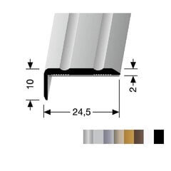 Алюминиевый профиль для отделки углов BEST 236 SK, Kuberit, 270 cм, бежевого цвета цена и информация | Профили соединения | kaup24.ee