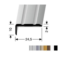Алюминиевый профиль для отделки углов BEST 236 SK, Kuberit, 270 cм, белого цвета цена и информация | Профили соединения | kaup24.ee