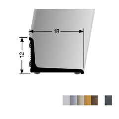 Алюминиевый профиль для отделки углов BEST 369 N-SK, Kuberit, 270 cм, серебристого цвета цена и информация | Профили соединения | kaup24.ee