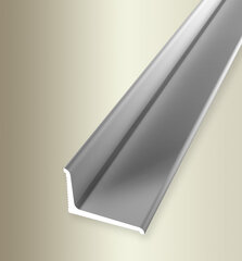 Алюминиевый профиль для отделки углов BEST 369 N-SK, Kuberit, 270 cм, серебристого цвета цена и информация | Профили соединения | kaup24.ee