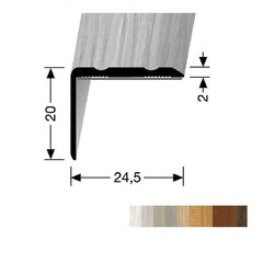 Алюминиевый профиль для отделки углов BEST 235 H/SK, Kuberit, 270 cм, цвет дуба цена и информация | Профили соединения | kaup24.ee