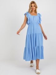 Женское голубое платье с воланами цена и информация | Платья | kaup24.ee