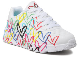 Uno lite spread the love skechers 314064lwmlt moterims balta women's white 314064LWMLT цена и информация | Спортивная обувь, кроссовки для женщин | kaup24.ee