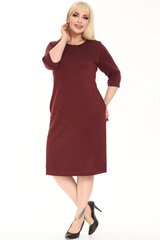 Бордовое платье F5035-BO-44/46 цена и информация | Платья | kaup24.ee