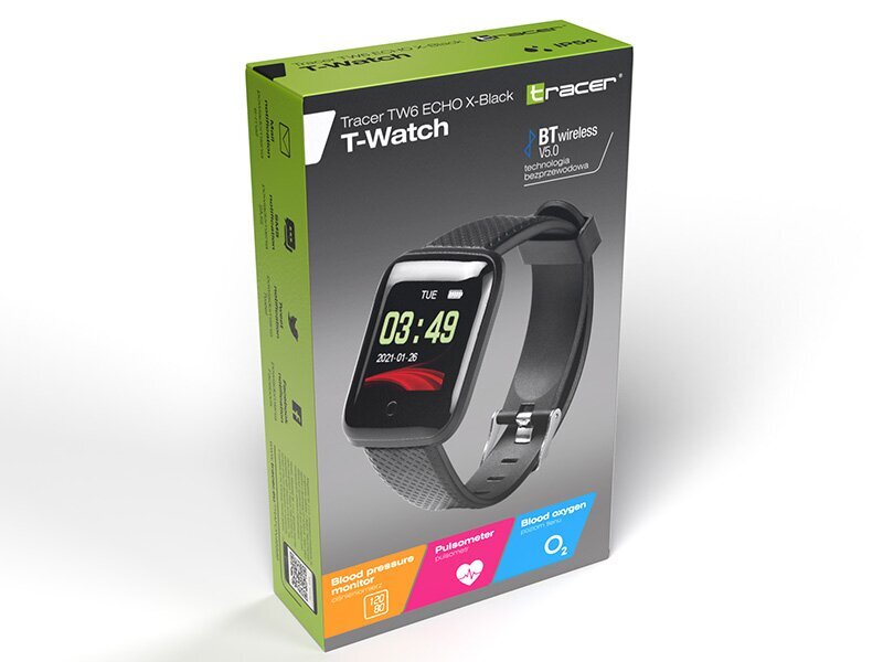 Tracer 47029 T-Watch TW6 ECHO X-Black цена и информация | Nutikellad (smartwatch) | kaup24.ee