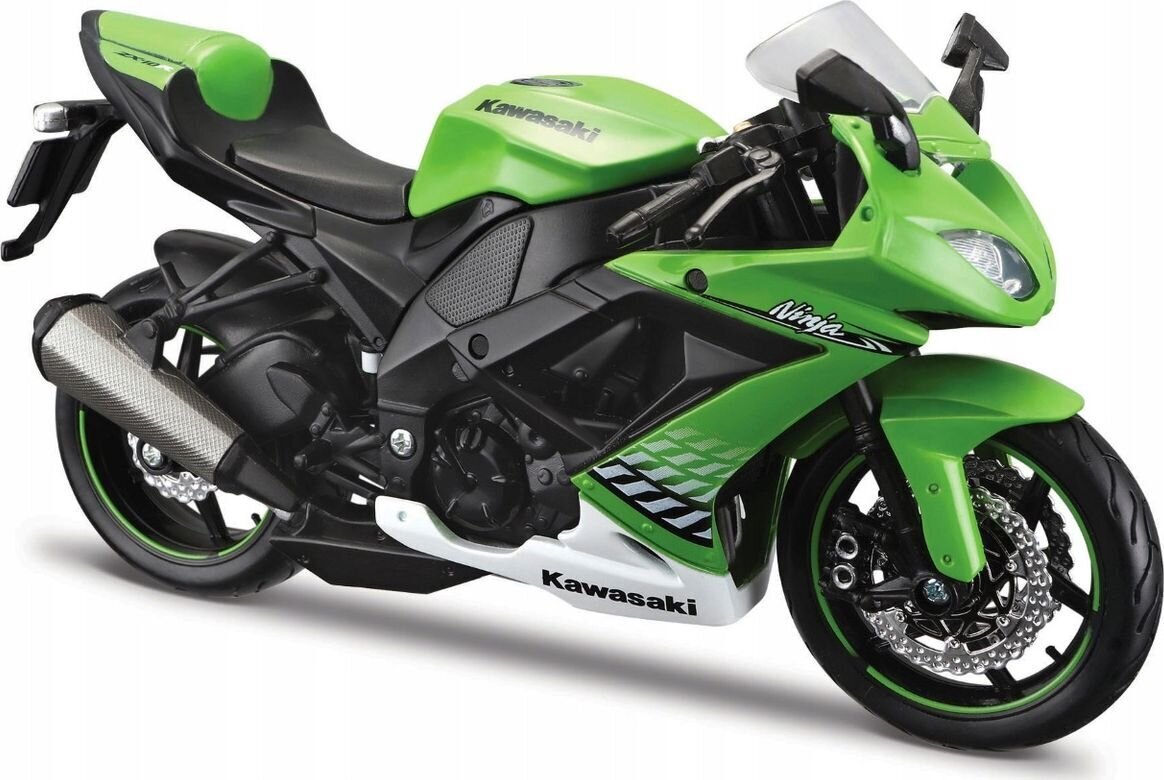 Mootorratta mudel Maisto Kawasaki Ninja ZX 10R 1/12 цена и информация | Poiste mänguasjad | kaup24.ee