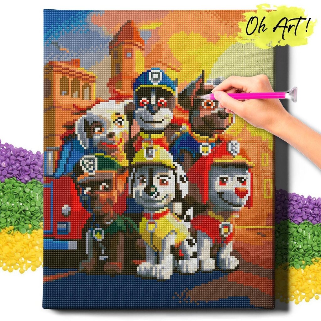 Teemantmosaiik 5D Diamond Painting Oh Art! Paw Patrol Marshall, 30x40 cm hind ja info | Teemantmaalid, teemanttikandid | kaup24.ee