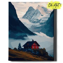 Maalimine numbrite järgi Šveitsi mäed Oh Art!, 40x50 cm hind ja info | Maalid numbri järgi | kaup24.ee