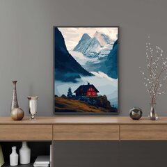 Maalimine numbrite järgi Šveitsi mäed Oh Art!, 40x50 cm цена и информация | Живопись по номерам | kaup24.ee