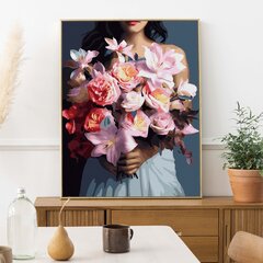 Картина по номерам На Раме Розовый букет Oh Art! 40x50 см цена и информация | Живопись по номерам | kaup24.ee
