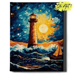 Maalimine numbrite järgi Nida tuletorn Oh Art!, 40x50 cm цена и информация | Живопись по номерам | kaup24.ee