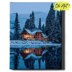 Картина по номерам На Раме Зимний дом Oh Art! 40x50 см цена и информация | Живопись по номерам | kaup24.ee
