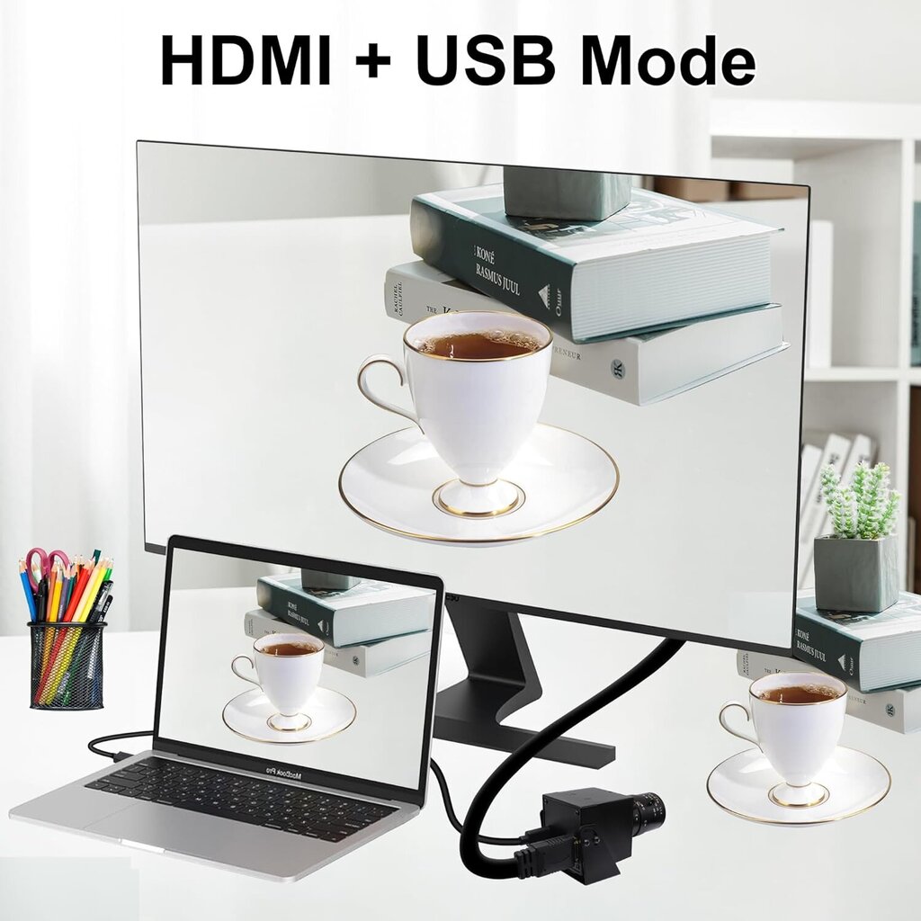 Svpro 4K veebikaamera, USB/HDMI, käsitsi suum, CS 2,8-12 mm objektiiv, CMOS IMX415, must цена и информация | Arvuti (WEB) kaamerad | kaup24.ee