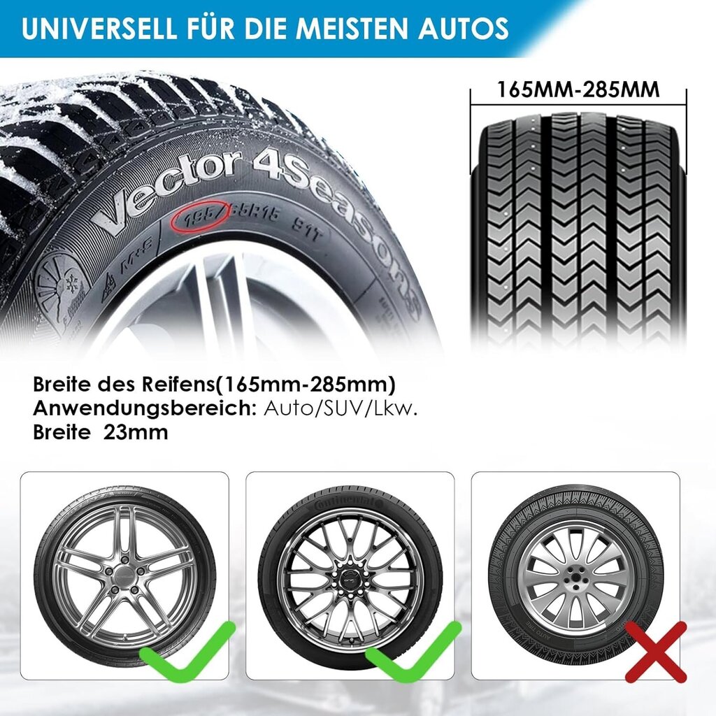 DEDC lumeketid, 165–285 mm, 13 naela, 6 tk hind ja info | Lisaseadmed | kaup24.ee