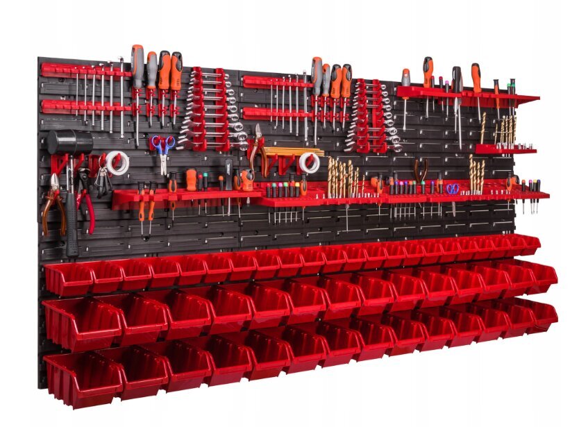 Sein tööriistadele erinevate riiulitega 170x78cm цена и информация | Tööriistakastid, tööriistahoidjad | kaup24.ee